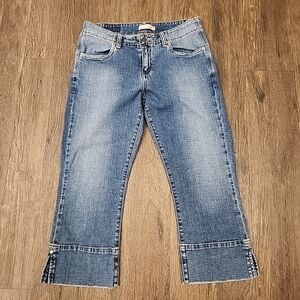 Levis 515 Capri Blue Jeans Womens Size 8 Mid Rise Stretch Denim
